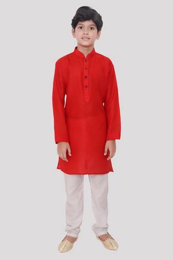 Hloom boys cotton kurta set-ishir collection