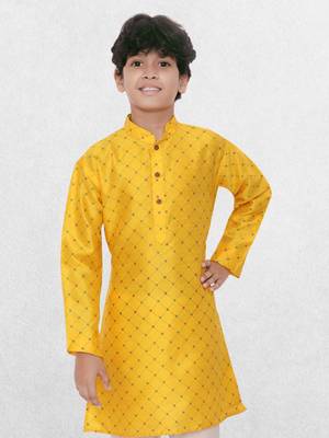 Hloom boys benaras silk printed kurta set-samar collection 4