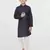 Navy blue printed cotton boys-kurta