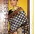 Janasya rashmika x saji saheli - women's navy blue banarasi silk woven ethnic motifs saree with unstitched blouse piece