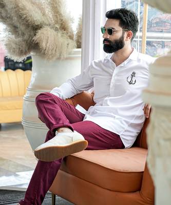 White mariner handpainted cotton shirt 2