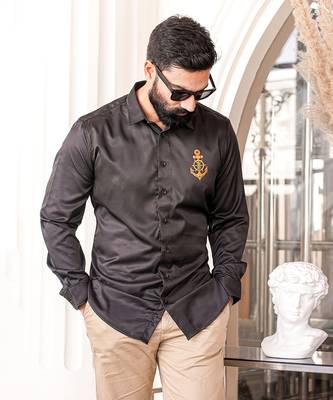 Black admiral handpainted cotton shirt 3