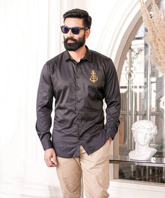 Black admiral handpainted cotton shirt 5