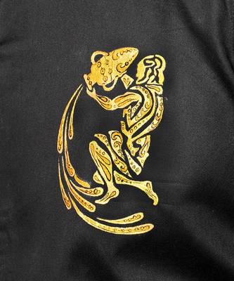 Black aquarius handpainted cotton shirt 2