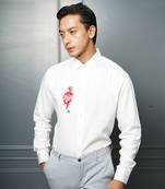 White frodo handpainted cotton shirt