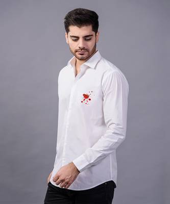 White daag  handpainted cotton shirt 3