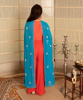 Coral modal silk kurta set 2