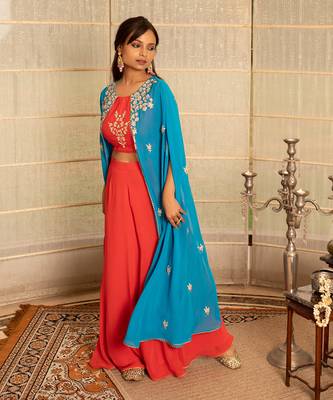 Coral modal silk kurta set 4