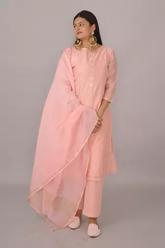 Peach kurta set