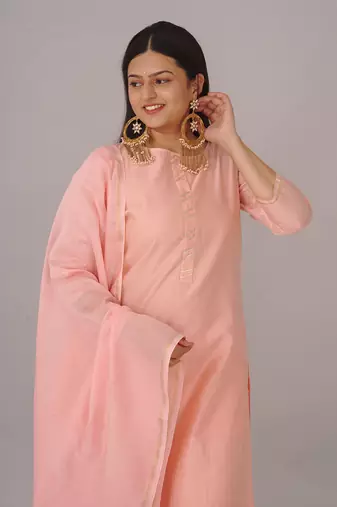 Peach kurta set