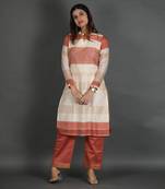 Deepl plum chanderi silk kurta set