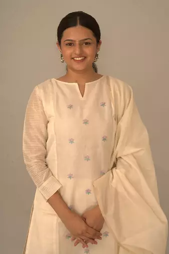 White chanderi silk kurta set