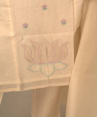 White chanderi silk kurta set 4