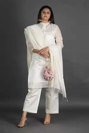 White kurta set