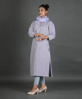 Lavender linen kurta 3