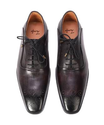 Black boseman laceup oxfords shoe 1