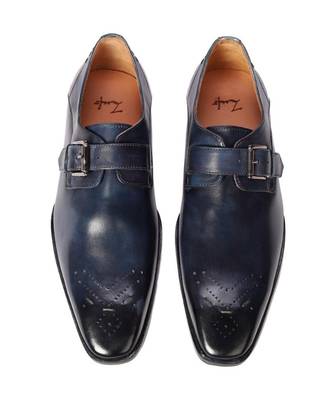 Blue derek single monks shoe 1