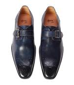 Blue derek single monks shoe