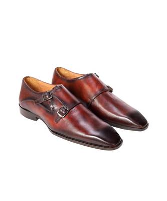 Wine edison double monks shoe 2
