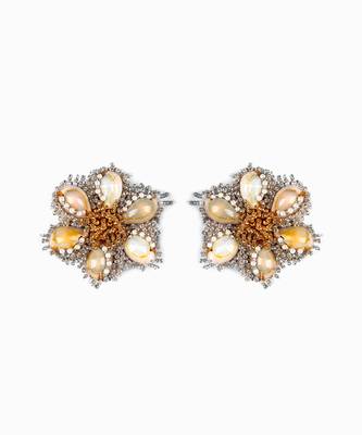 Shell floral embellished earrings 2