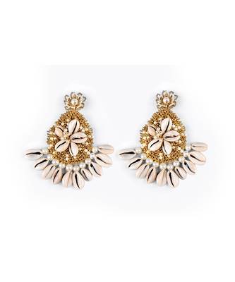 Shell floral embellished earrings 2