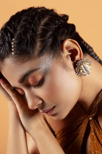 Shell embellished earrings