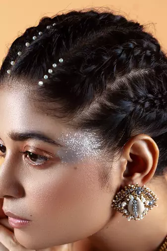 Shell embellished earrings
