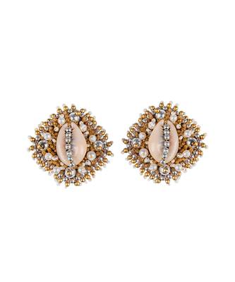 Shell embellished earrings 3