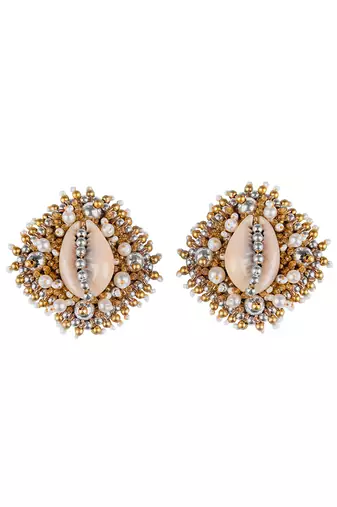Shell embellished earrings