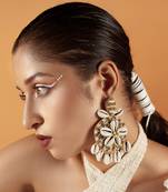 Shell floral embellished earrings