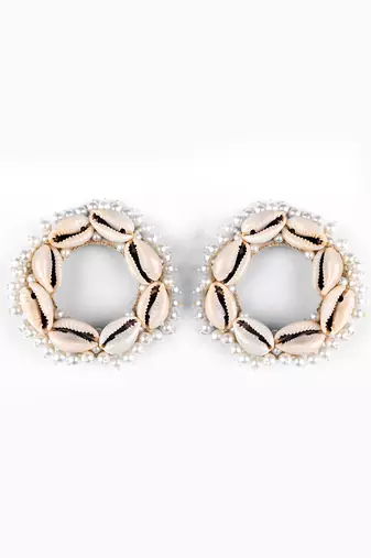 Shell embellished earrings