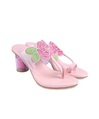 Light pink block heels 1