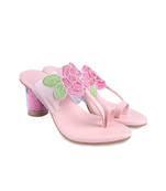 Light pink block heels