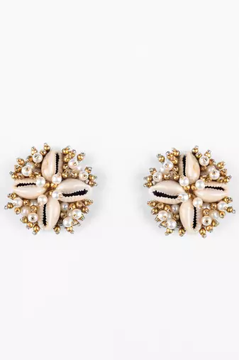 Pearl embellished stud earrings