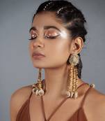 Embellished tassel drop earrings