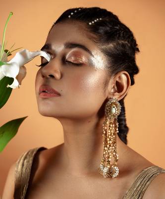 Embellished tassel drop earrings 2