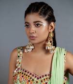 Shell embellished danglers and drops