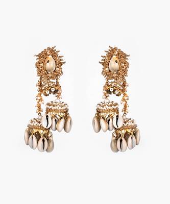 Shell embellished danglers and drops 3