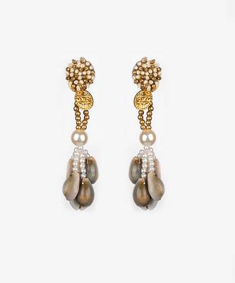 Shell studded dangler earrings 3