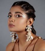 Shell embellished dangler earrings