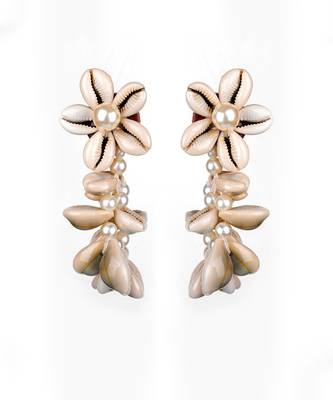 Shell embellished dangler earrings 2
