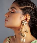 Shell drop dangler earrings