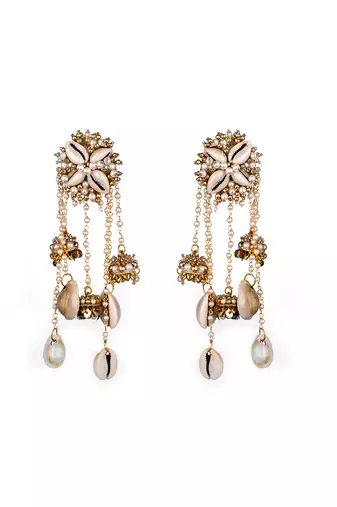 Shell drop dangler earrings