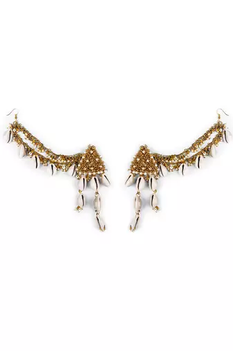 Shell drop dangler earrings
