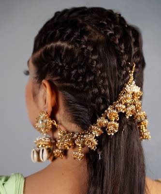 Shell drop jhumka earrings 2