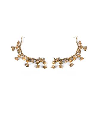 Shell drop jhumka earrings 3