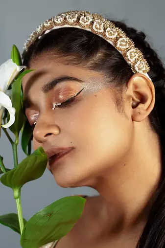 Bead embellished hairband