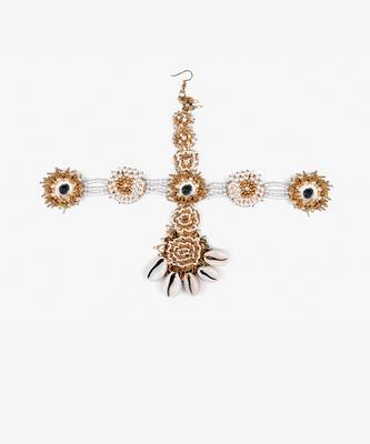 Pearl embellished mathapatti 1