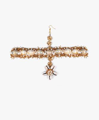 Shell embellished mathapatti 1