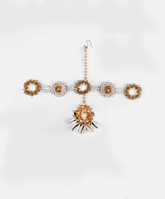 Pearl studded mathapatti 1